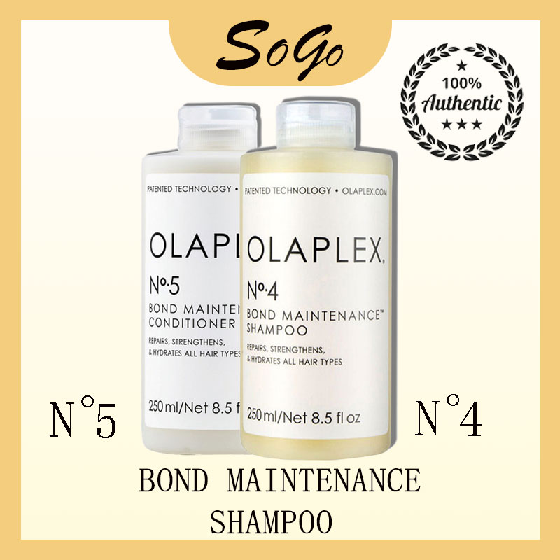 Dầu gội xả Olaplex No4 + No5 250ml Phù hợp cho tóc tẩy nhuộm, yếu, nhũn nátCặp dầu gội xả Olaplex cao cấp phục hồi hàn gắn liên kết tóc N°·4 N°·5 bổ sung dưỡng chất, độ ẩm cho tóc