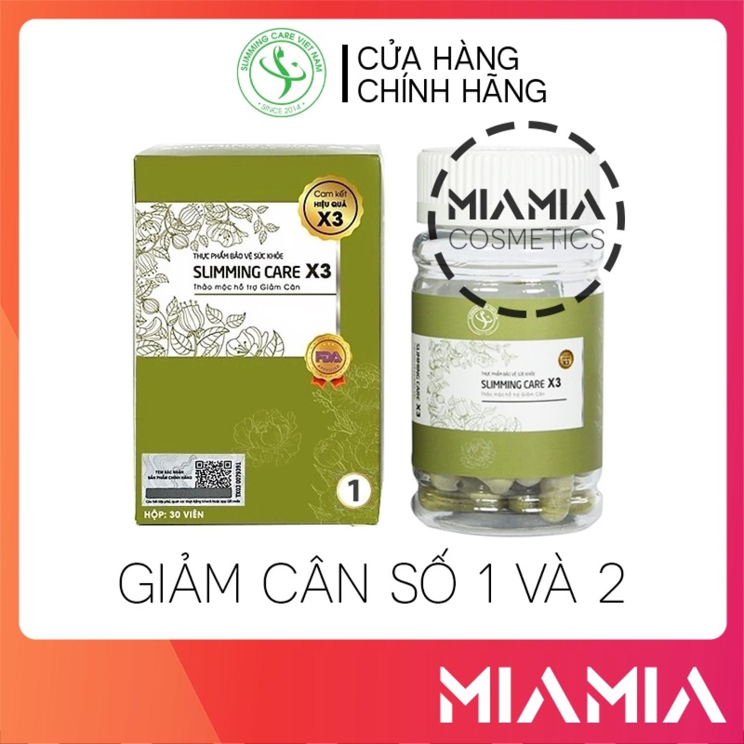 Viên Uống Giảm Cân Slimming Care Tặng Kèm Detox Rau Củ Chính Hãng
