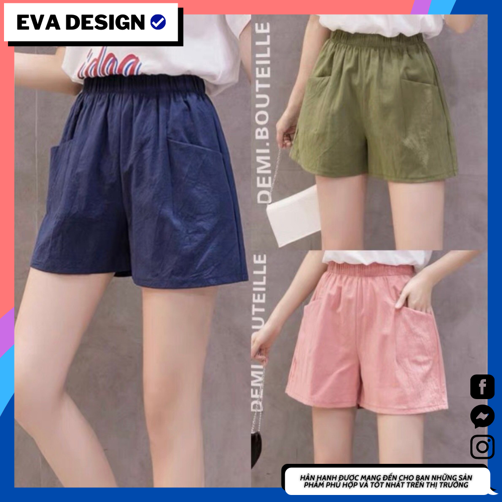 Quần short thời trang nữ SH14 quần đùi nữ túi chéo duyên dáng, chất đũi, big size 40-80kg ,form màu siêu đẹp