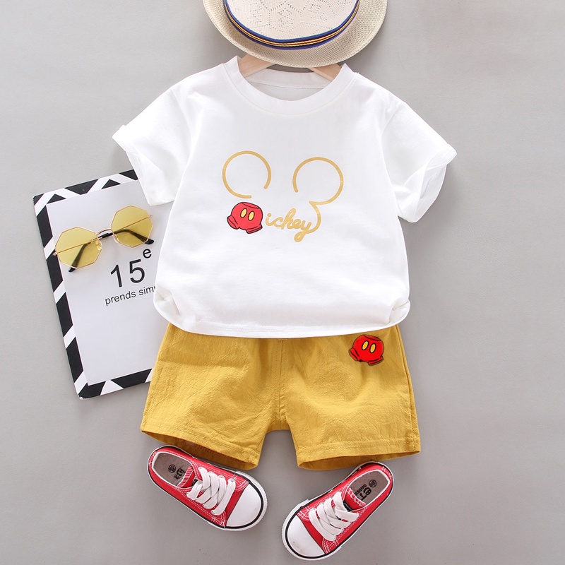 Bộ quần áo thời trang làm từ cotton dành cho bé trai và bé gái Quần áo Cartoon Pattern