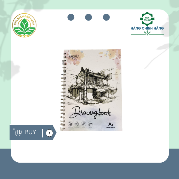 Vở Vẽ Dán Gáy A4 Sakura | Nhà Sách Đạo Hạnh