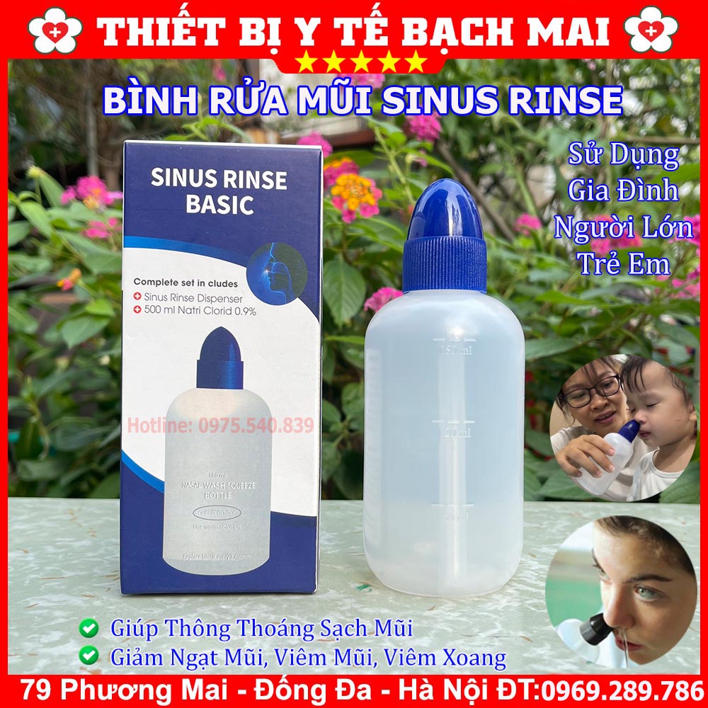 BÌNH RỬA MŨI SINUS RINSE BASIC - Thông Thoáng Mũi, Giảm Ngạt Mũi, Viêm Mũi, Viêm Xoang
