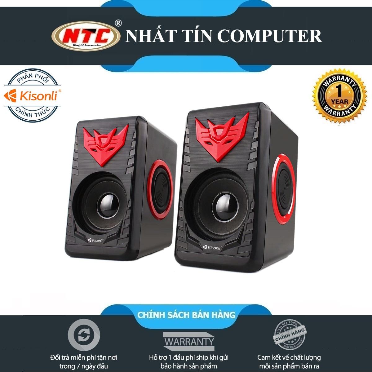 Loa máy tính 2.0 Kisonli T-008A - Bảo Hành 12 Tháng (Màu ngẫu nhiên) - Hãng phân phối chính thức - Nhất Tín Computer