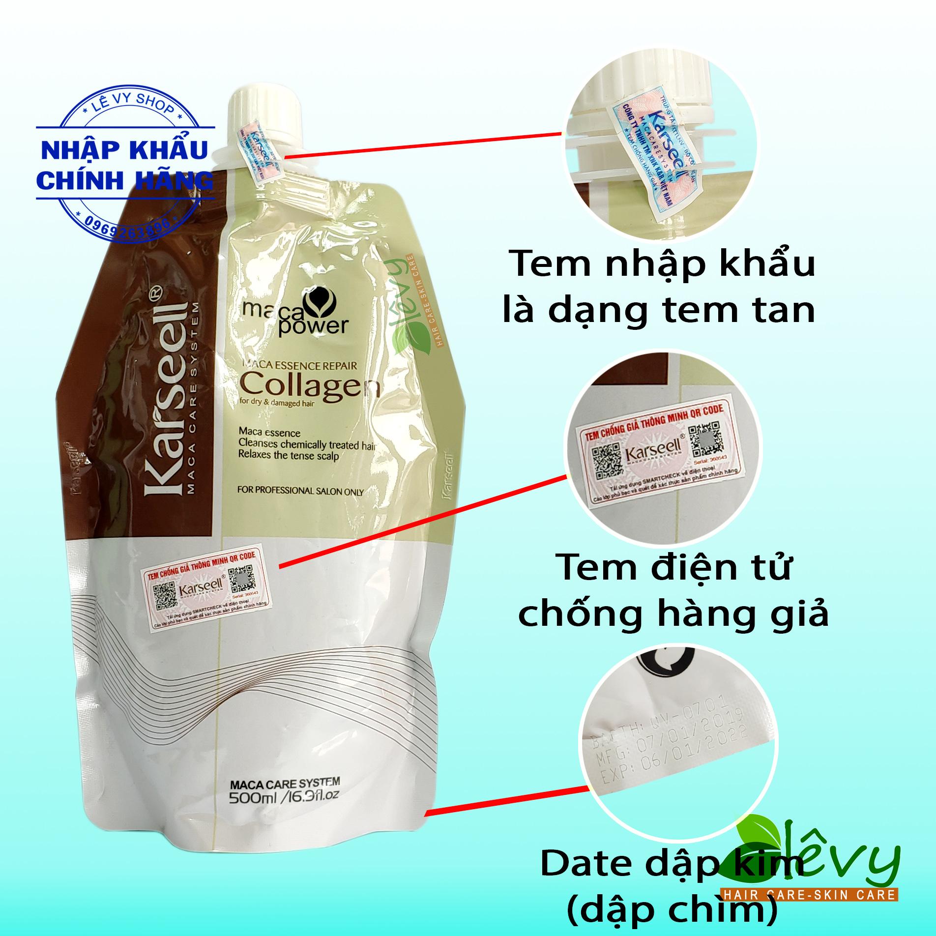 Dầu hấp karseell collagen phục hồi tóc hư tổn 500ml