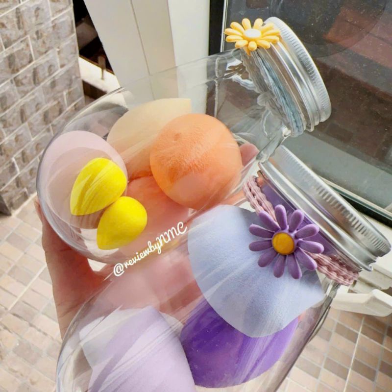 Set 6 cái  Bông Phấn Hồ Lô Lọ Hoa Cúc