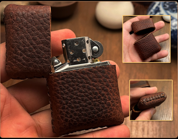 Bao da zippo bao da bật lửa zippo da thật