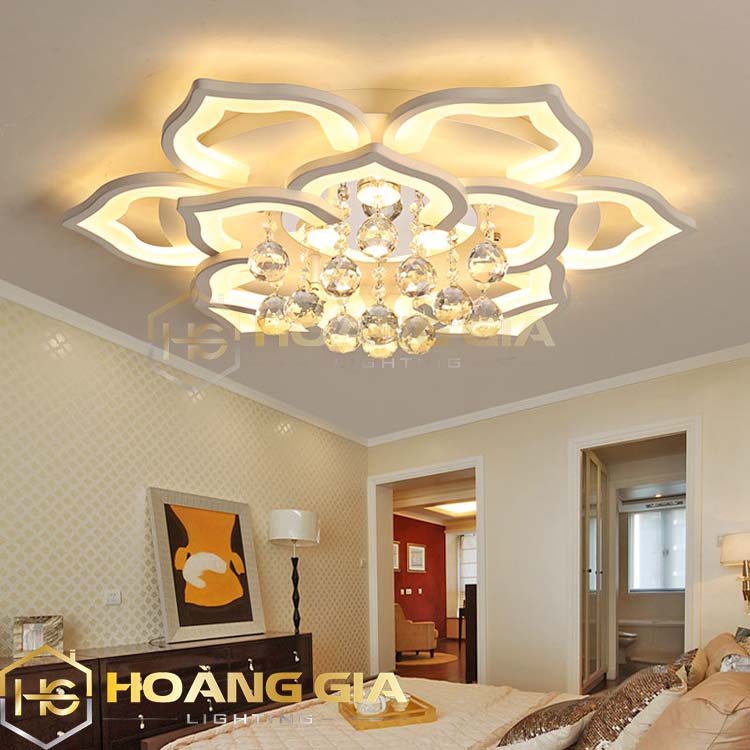 Đèn ốp trần - Đèn mâm led phòng khách - Đèn trang trí phòng khách - Đèn led trang trí - Đèn mâm. đèn mâm hiện đại - Đèn mâm phòng khách TV2043 12 CÁNH - Tặng kèm điều khiển từ xa - Bảo hành 12 tháng