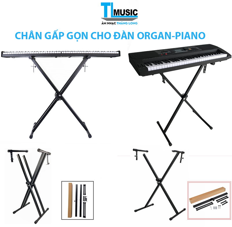 Chân đàn, giá để đàn organ và piano - chân x đơn và đôi gấp gọn