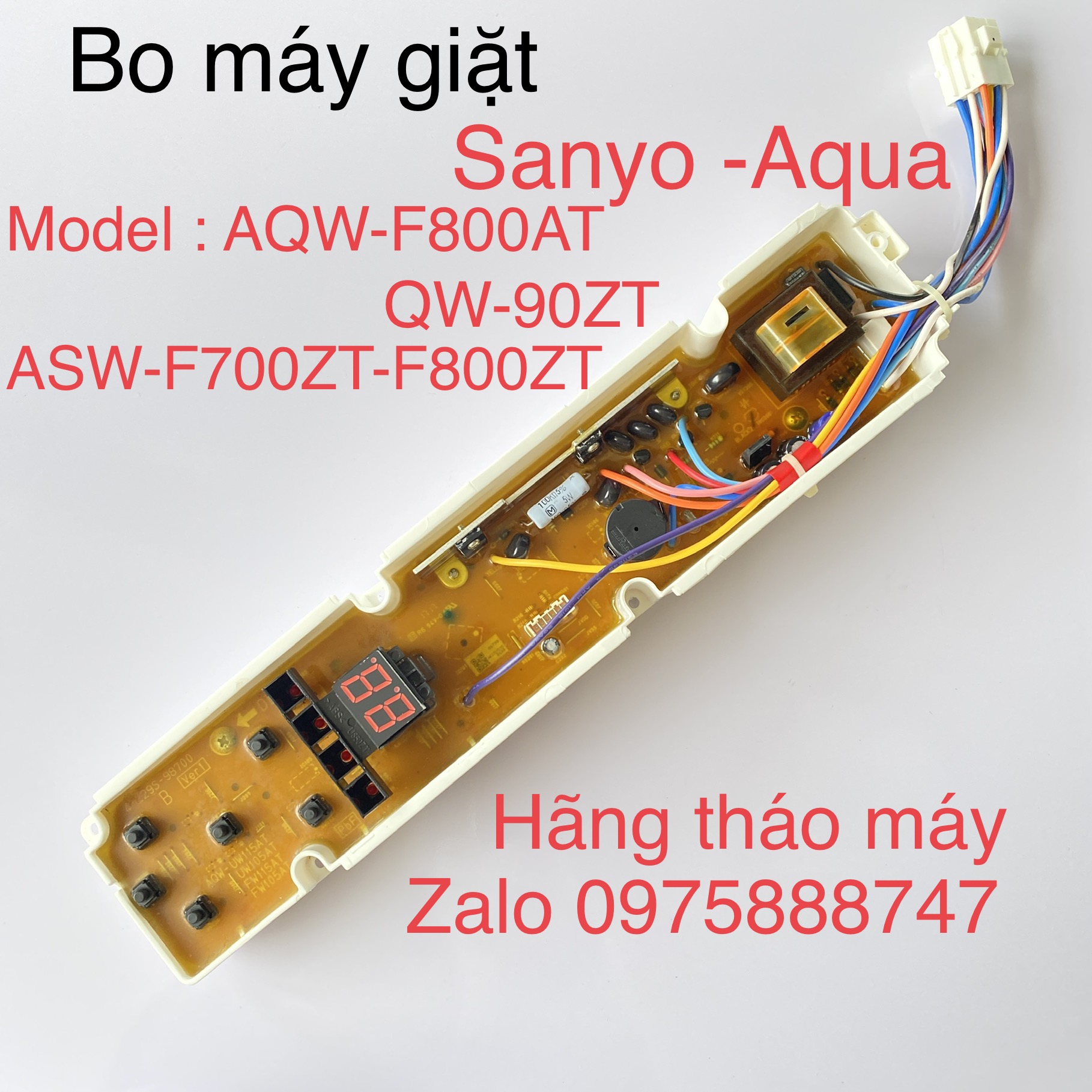 Bo máy giặt sanyo-aqua 6 phím model aqw-f800at/qw-90zt/ asw-f700zt-f800zt