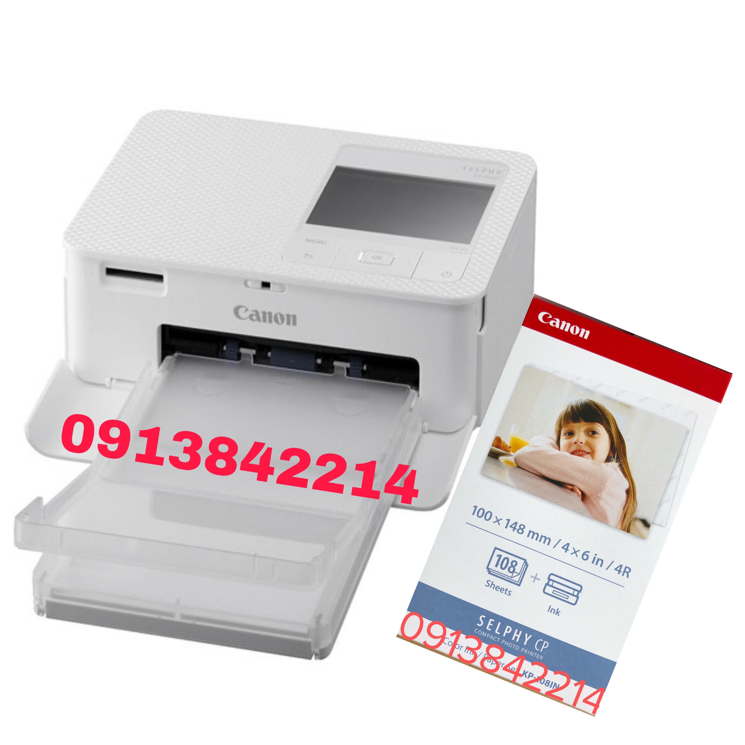 Máy in ảnh Canon CP1500 wifi new (shelphy cp1500)+ 3 hộp mực và 108 tờ giấy cumbo