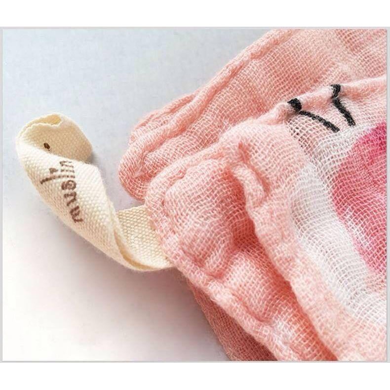 Set 3 khăn mặt sợi tre muslin