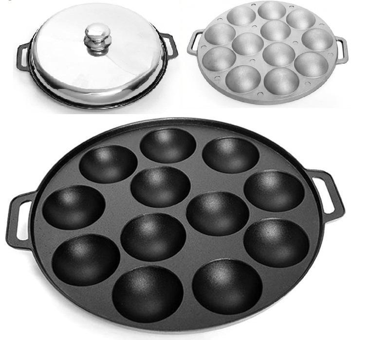 ( inox) Khuôn Đổ Bánh Khọt 12 Lỗ nắp inox Vạn Lợi Dragon