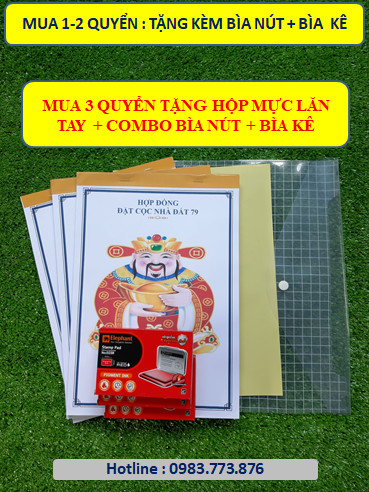 COMBO SỔ HỢP ĐỒNG ĐẶT CỌC NHÀ ĐẤT 2 LIÊN & 3 LIÊN