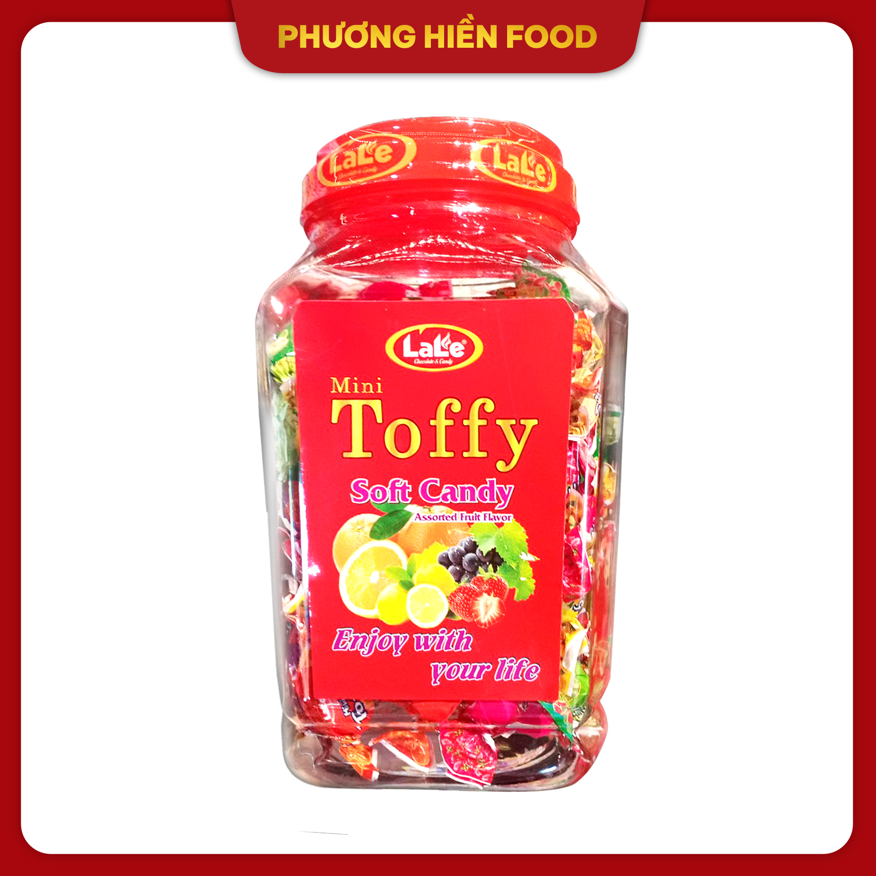 Kẹo mềm hương trái cây nhập khẩu mini toffy hiệu lale 350g (hộp nhựa)