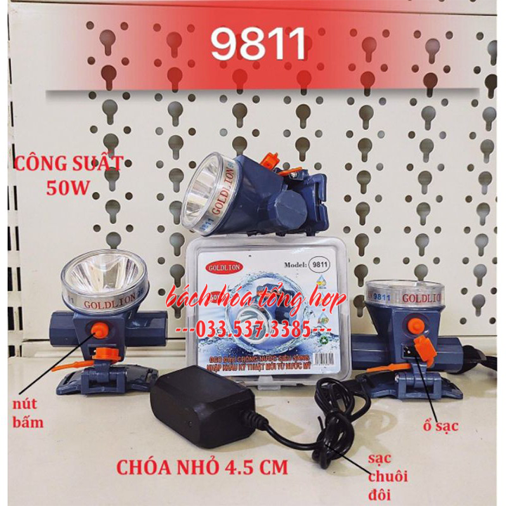 Đèn pin đeo đầu, đèn đội đầu 9811 goldlion