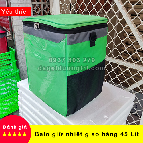 Balo giữ nhiệt giao hàng 45l - kích thước 40cm x 30cm x 42cm