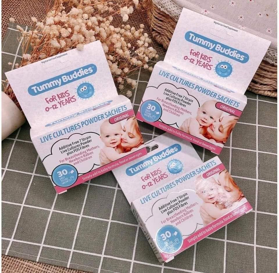 Men vi sinh Tummy Buddies mẫu mới hộp 30 gói