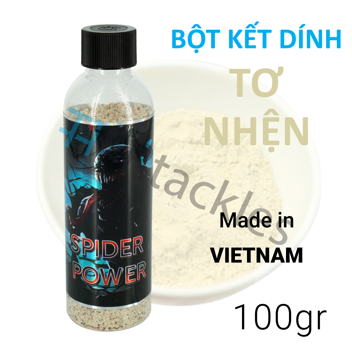 Bột tơ nhện tạo kết dính cho mồi câu dạng bột câu đơn đài / mồi câu cá