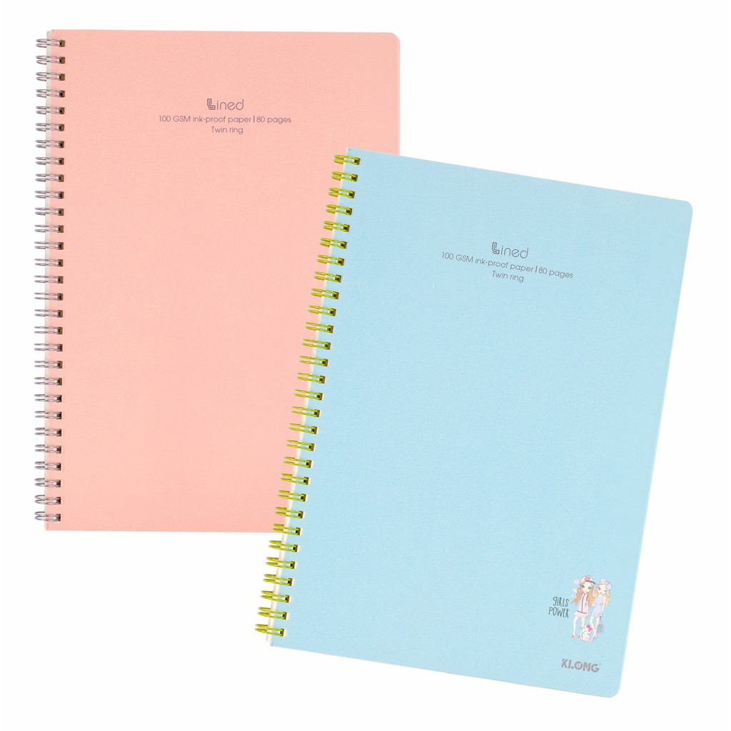 Sổ lò xo kép kẻ ngang bìa nhựa B5 Klong 80/120 trang; MS: 580/581