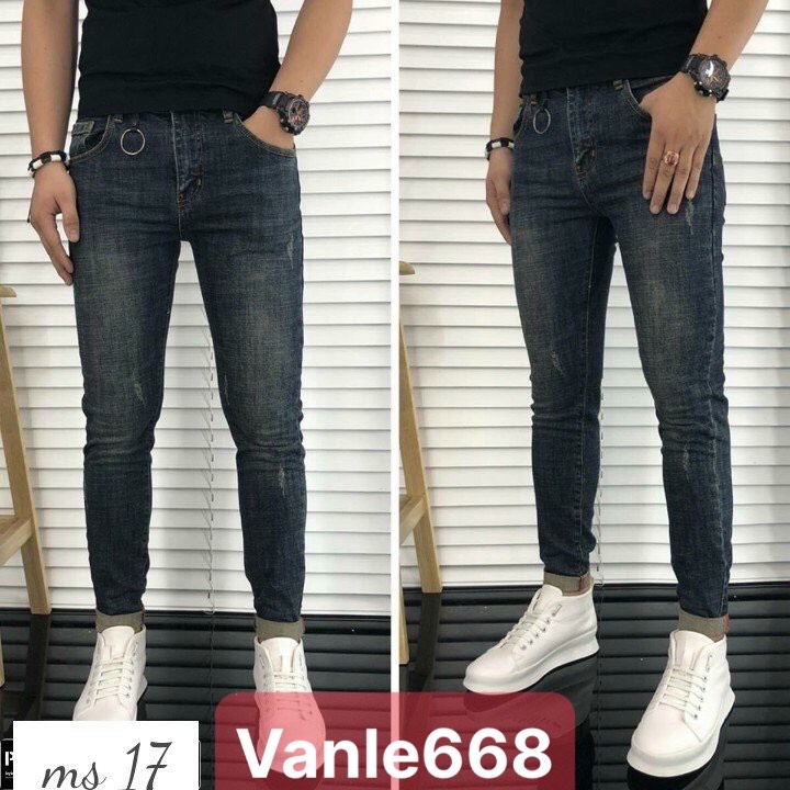Quần jean nam xước nhẹ MS17