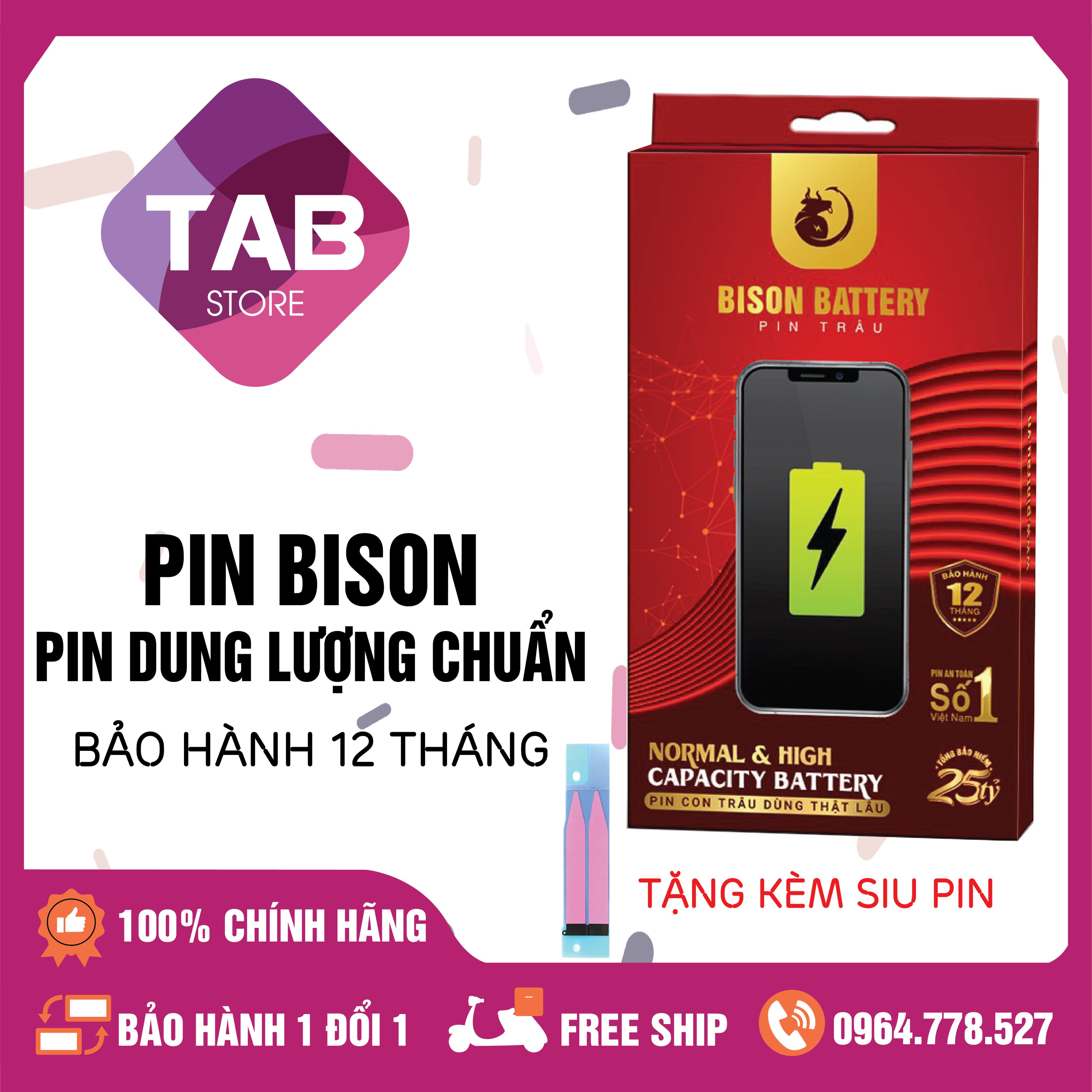 Pin bison siêu trâu siêu bền - bảo hành 12 tháng