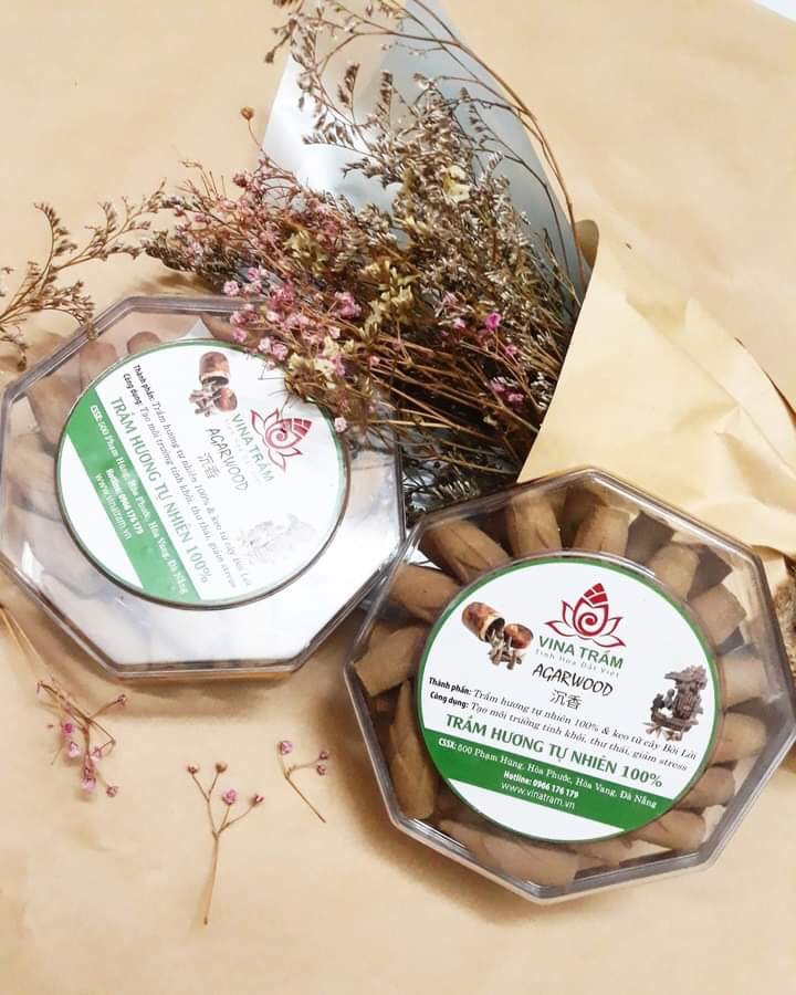 Nhang nụ trầm hương nguyên chất tự nhiên, nụ trầm hương khói chảy ngược - Hộp 70 gram