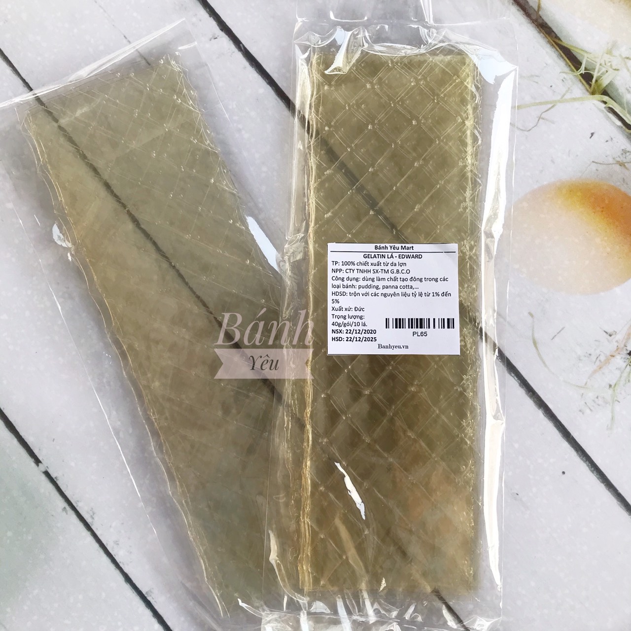 Bộ 10 lá Gelatine hiệu Elwald-Gelatin lá xuất xứ Đức