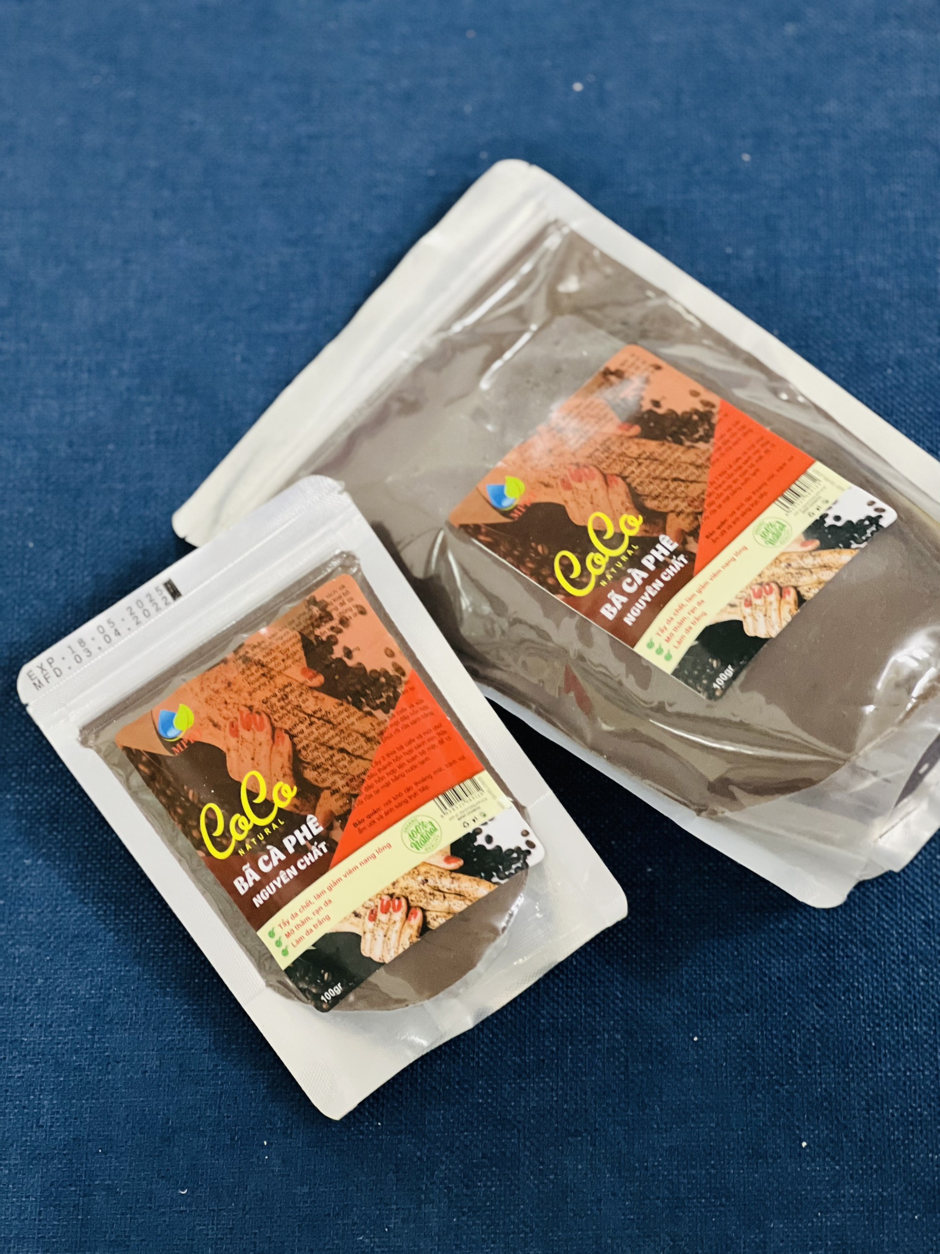 1 Kg Bã cà phê Khô cực thơm đắp mặt và body .