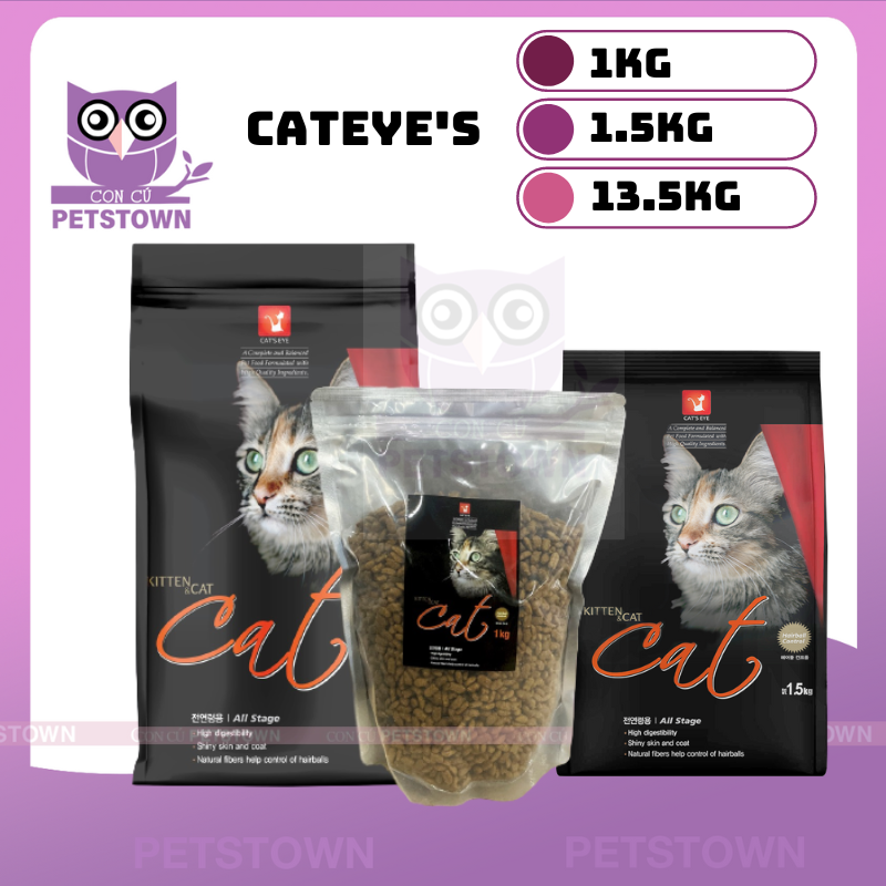 1kg/COMBO/13.5kg Catseye Thức ăn hạt Cho Mèo Mọi Lứa Tuổi Hàn Quốc