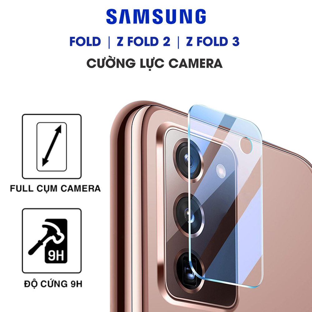 Dán camera Samsung Galaxy Z Fold 2 / Z Fold 3 độ cứng 9H trong suốt - Cường lực camera Samsung Z Fold 2