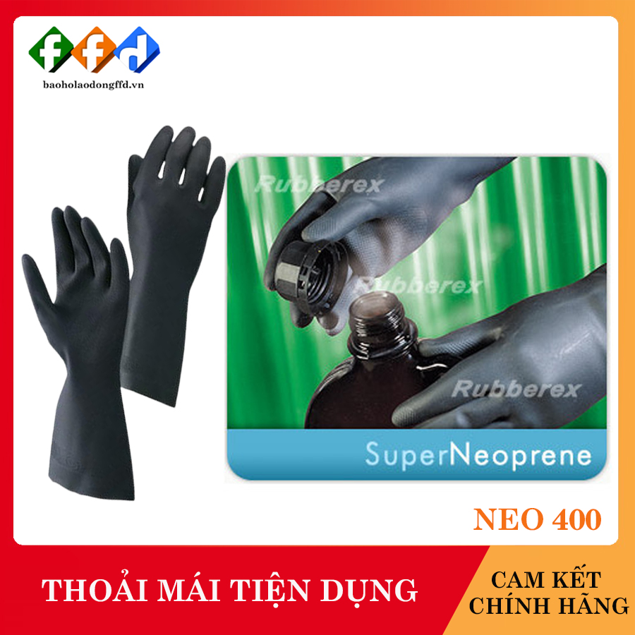 Găng tay cao su tổng hợp Super Neoprene NEO400, găng tay chống Axit