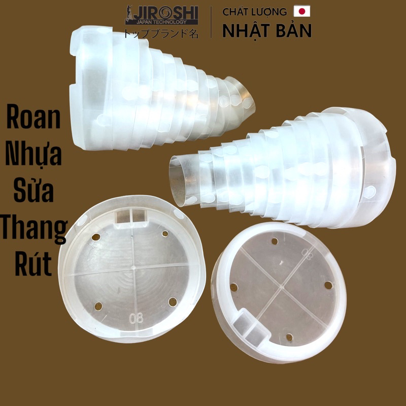 Bộ roan thang nhôm rút - nhựa trong ống thang rút phụ kiện sửa chữa thang