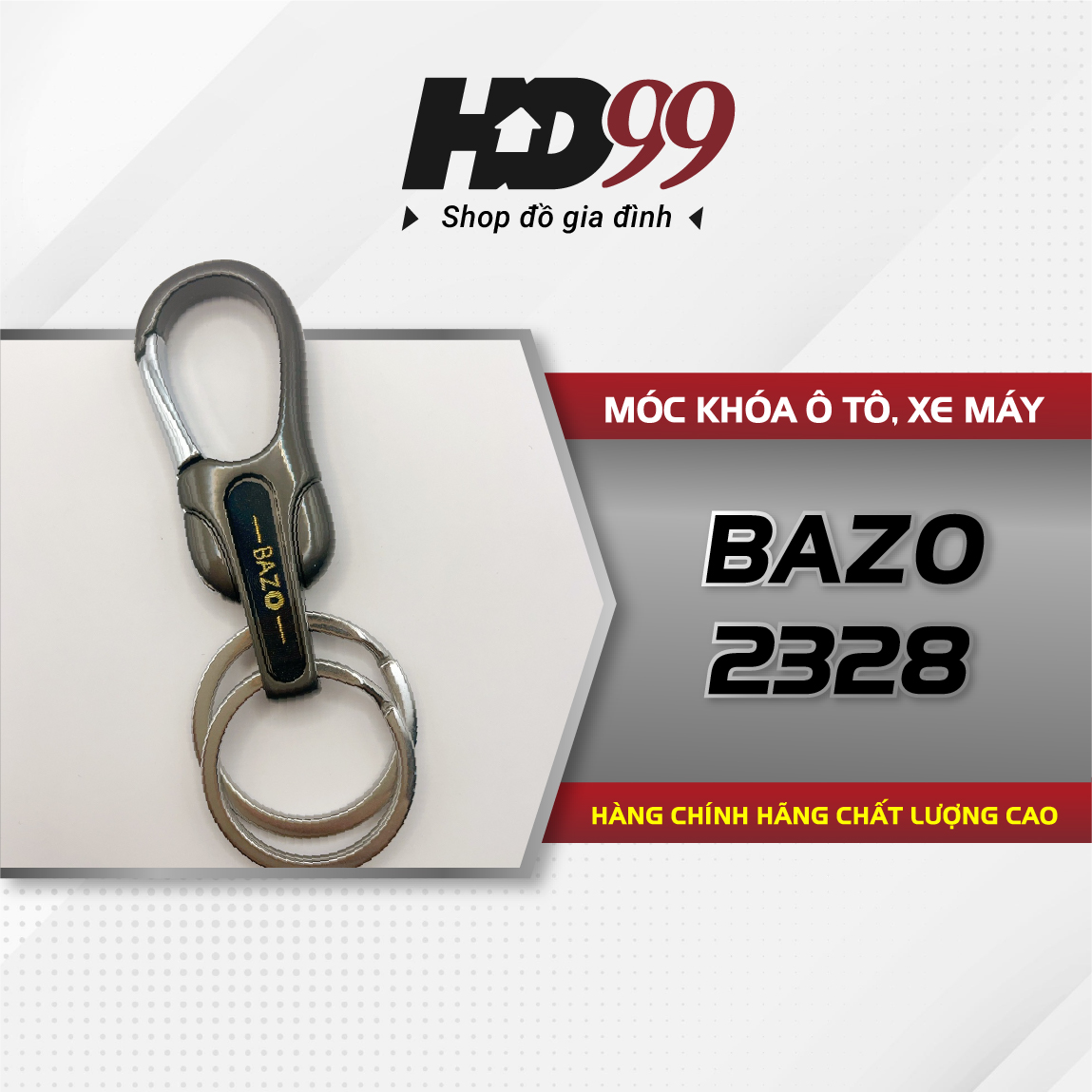 Móc khoá ô tô, xe máy cao cấp bazo b2328