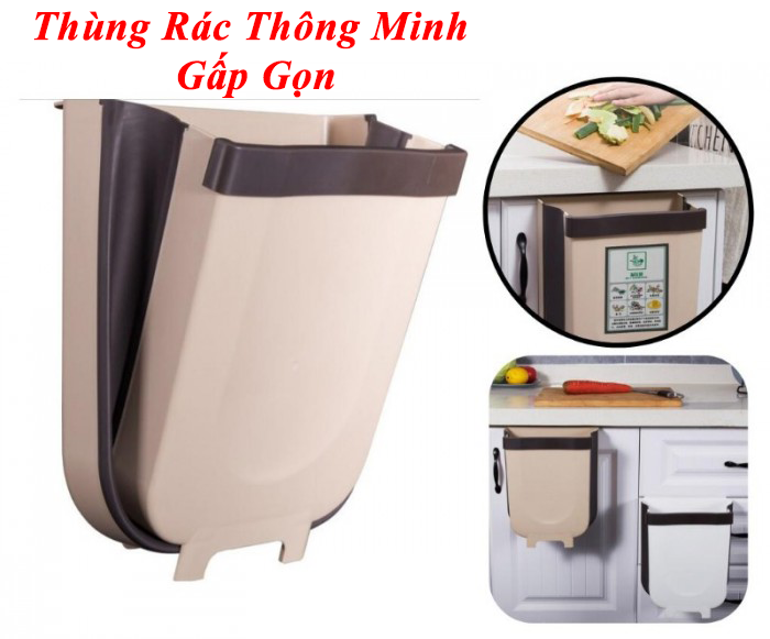 [HOT DEAL ] Thùng đựng rác gấp gọn thông minh tiện ích size lớn