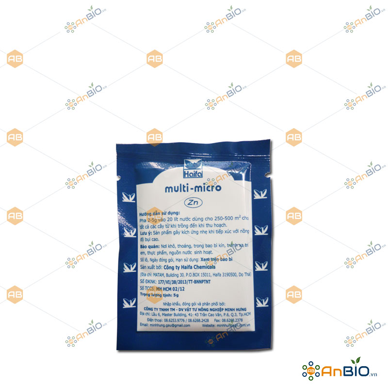 [HCM]Phân bón ISRAEL Haifa Multi-Micro Zn gói 5g ÁO GIÁP KẼM CHO CÂY TRỒNG - C5.1005