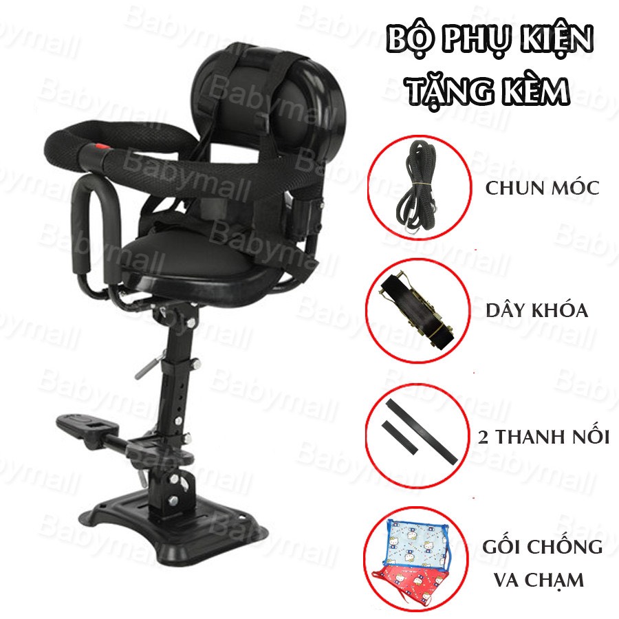 Ghế Ngồi Xe Máy Cho Bé Ngồi Trước Xe Ga, Xe Điện Chở Bé Đi An Toàn Phù Hợp Vision, SH, Lead, Vespa Chống Rung Va Đập - 7