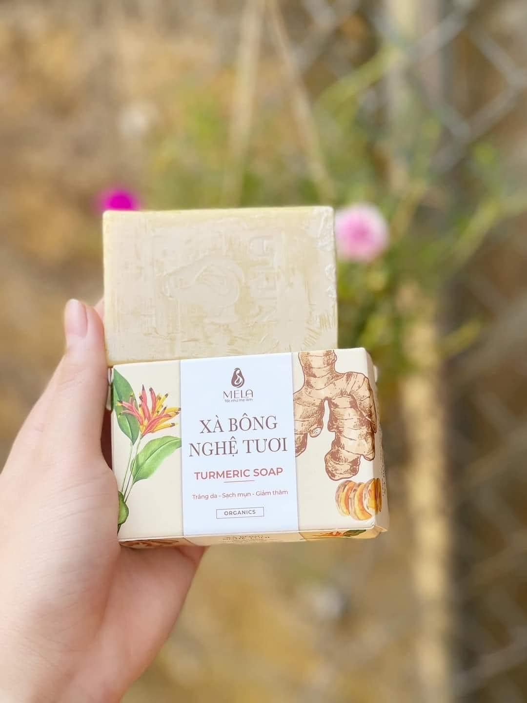 Xà bông nghệ tươi turmeric mela 100gr