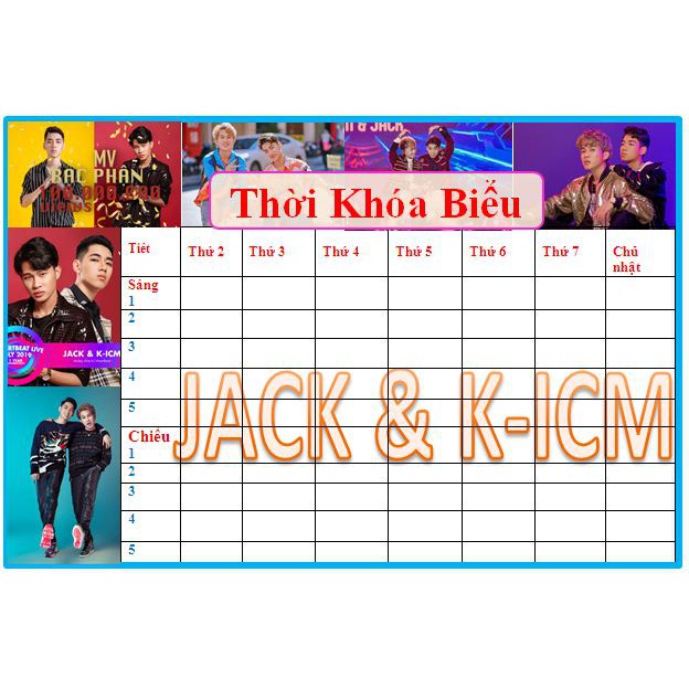 THỜI KHÓA BIỂU JACK & K-ICM