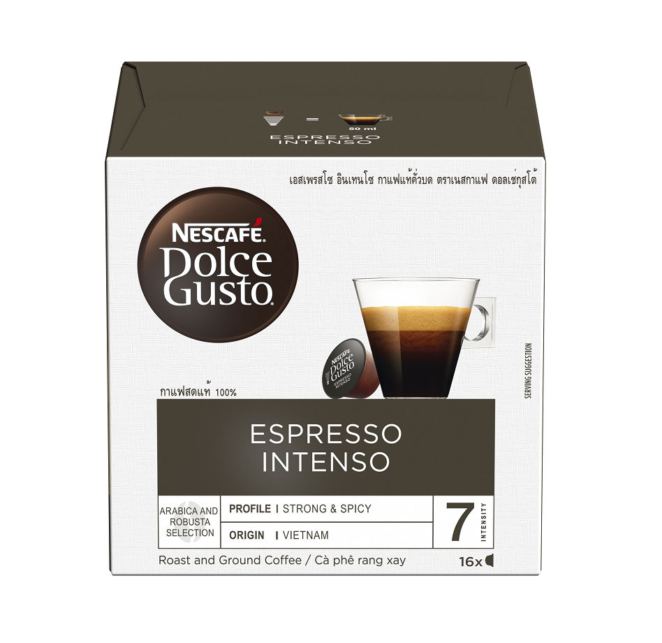 Hộp 16 Viên Nén Cà Phê Rang Xay Nescafe Dolce Gusto - Espresso Intenso (96g)