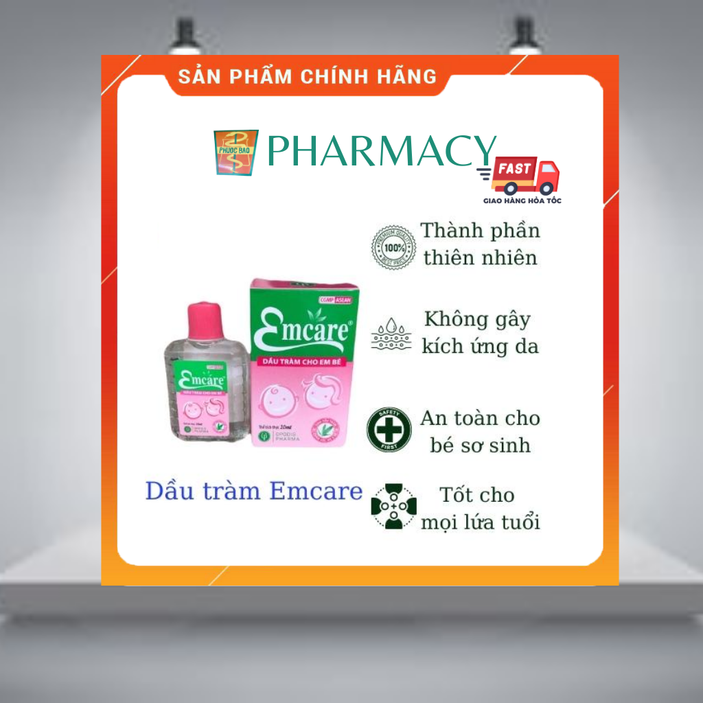 Dầu khuynh diệp cho bé emcare 25ml