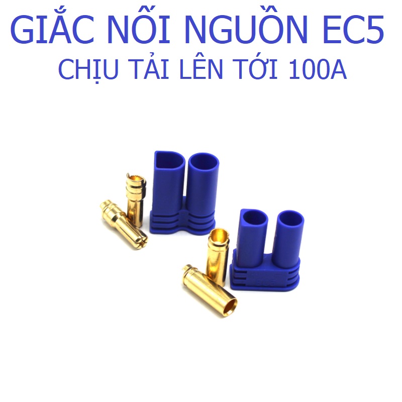 Jack ec5 giá rẻ giắc nối nguồn dc ec5 đực cái chịu tải lên đến 100a