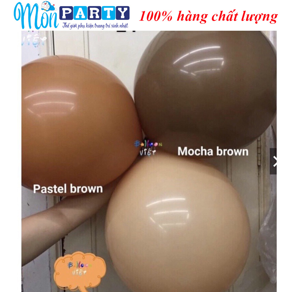 Set 30 bóng màu pastel loại dày 10 inch, bóng màu macaron có ảnh thật bảng màu