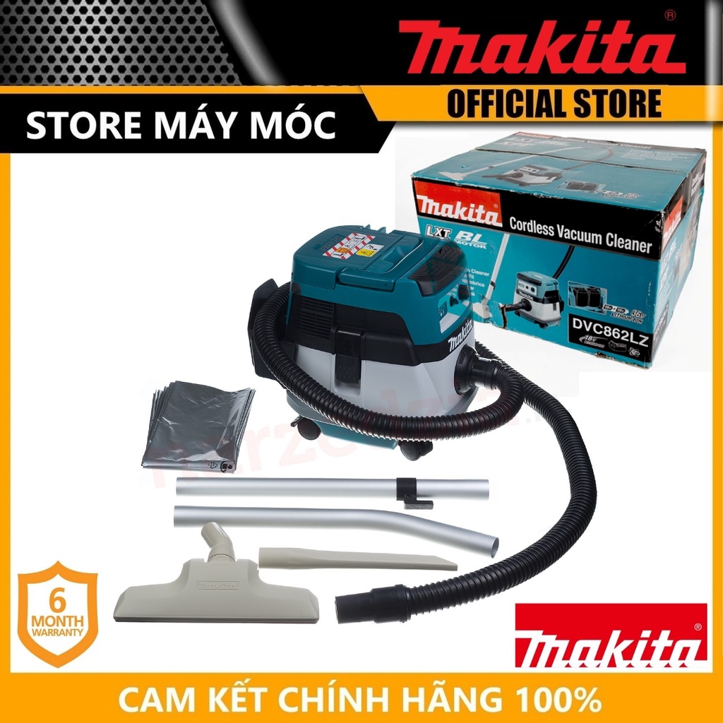 MÁY HÚT BỤI DÙNG PIN(18VX2) 90W MAKITA DVC862LZ- HÀNG CHÍNH HÃNG