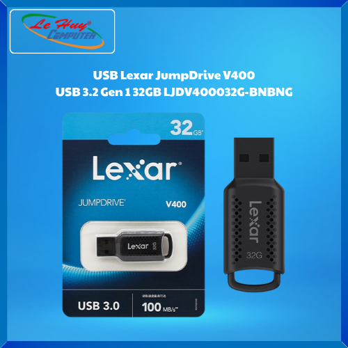 Thiết Bị Lưu Trữ - USB Lexar JumpDrive V400 USB 3.2 Gen 1 32GB LJDV400032G-BNBNG - Hàng Chính Hãng