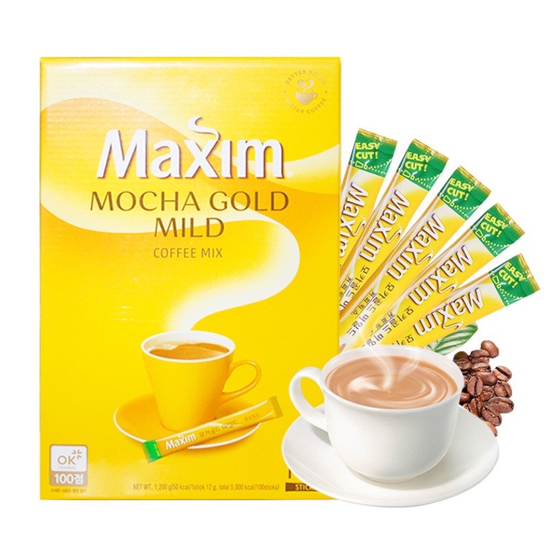 Cà phê maxim mocha gold hàn quốc 100 gói