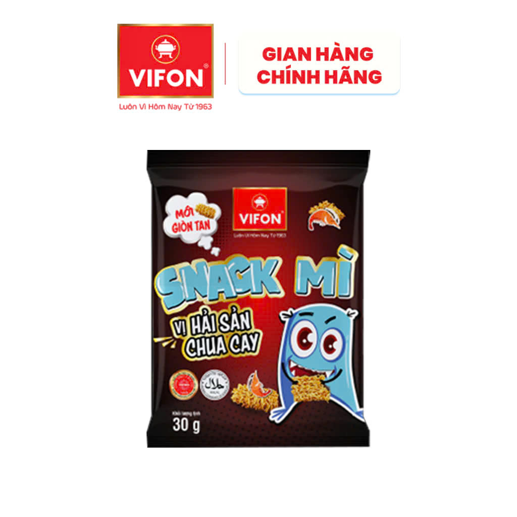Snack Mì vị Hải Sản Chua Cay VIFON 30g/ Gói