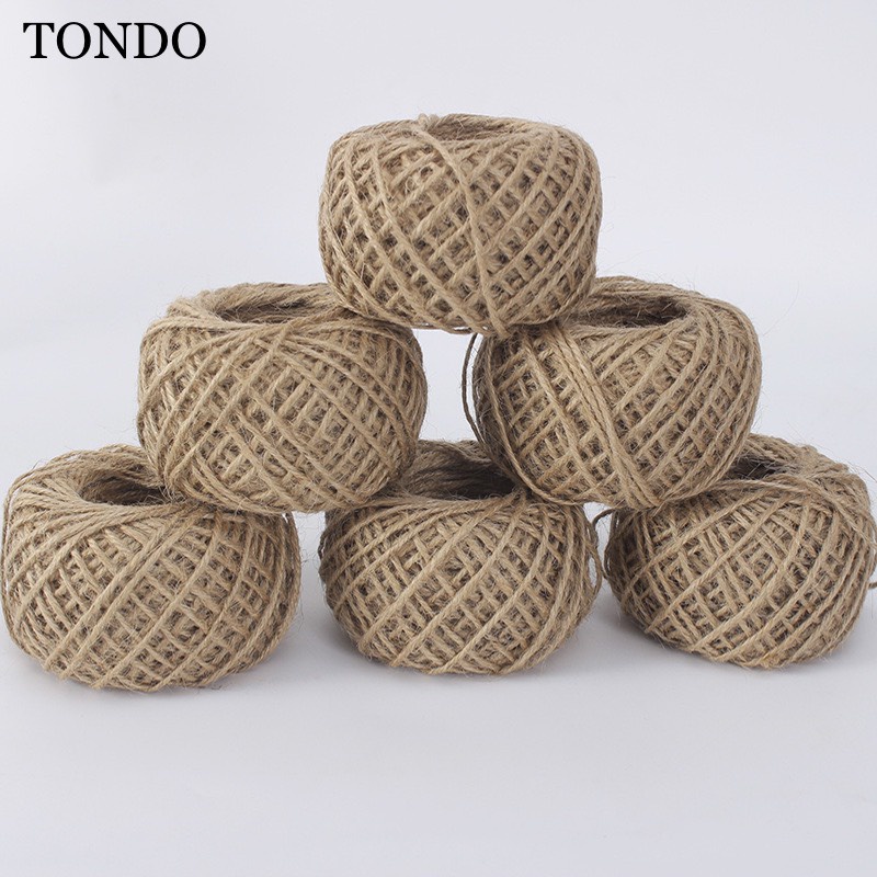 Cuộn 50m dây gai, dây thừng, dây cói handmade, decor bản nhỏ treo tranh ảnh, buộc hoa, buộc quà