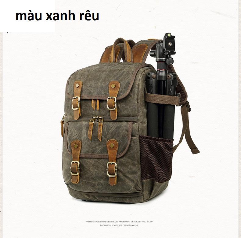 Balo máy ảnh canvas hafl cao cấp CANVAS02