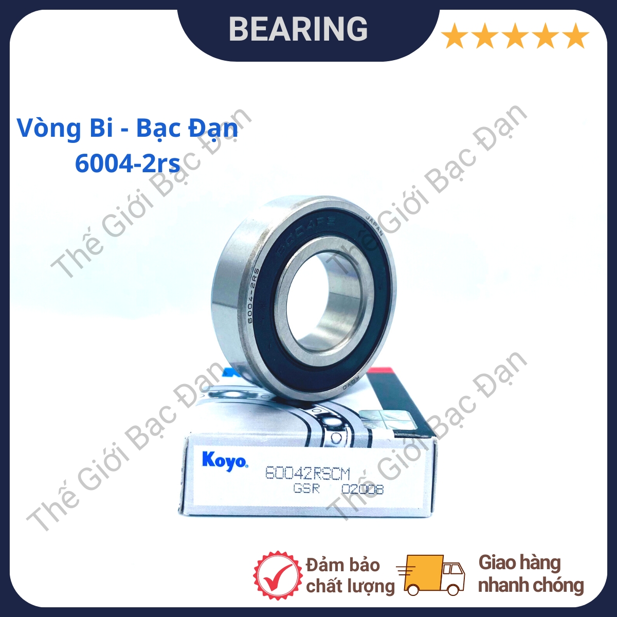 Vòng bi bạc đạn 6004 - 2rs koyo - hàng đẹp - chất lượng cao - thế giới bạc đạn