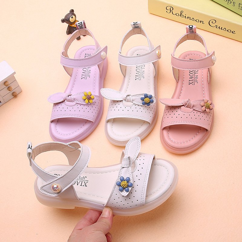 Dép Sandal , quai hậu đi học nơ hoa  mẫu  mới hót nhất 2021 cho bé gái size từ 3-18 tuổi  size 26-37 mã  S13
